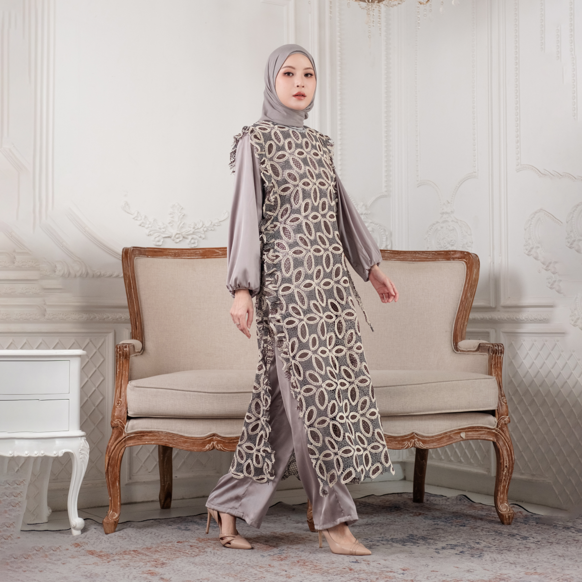 Deyn Scarf - Elise Outer - Silver Fern
