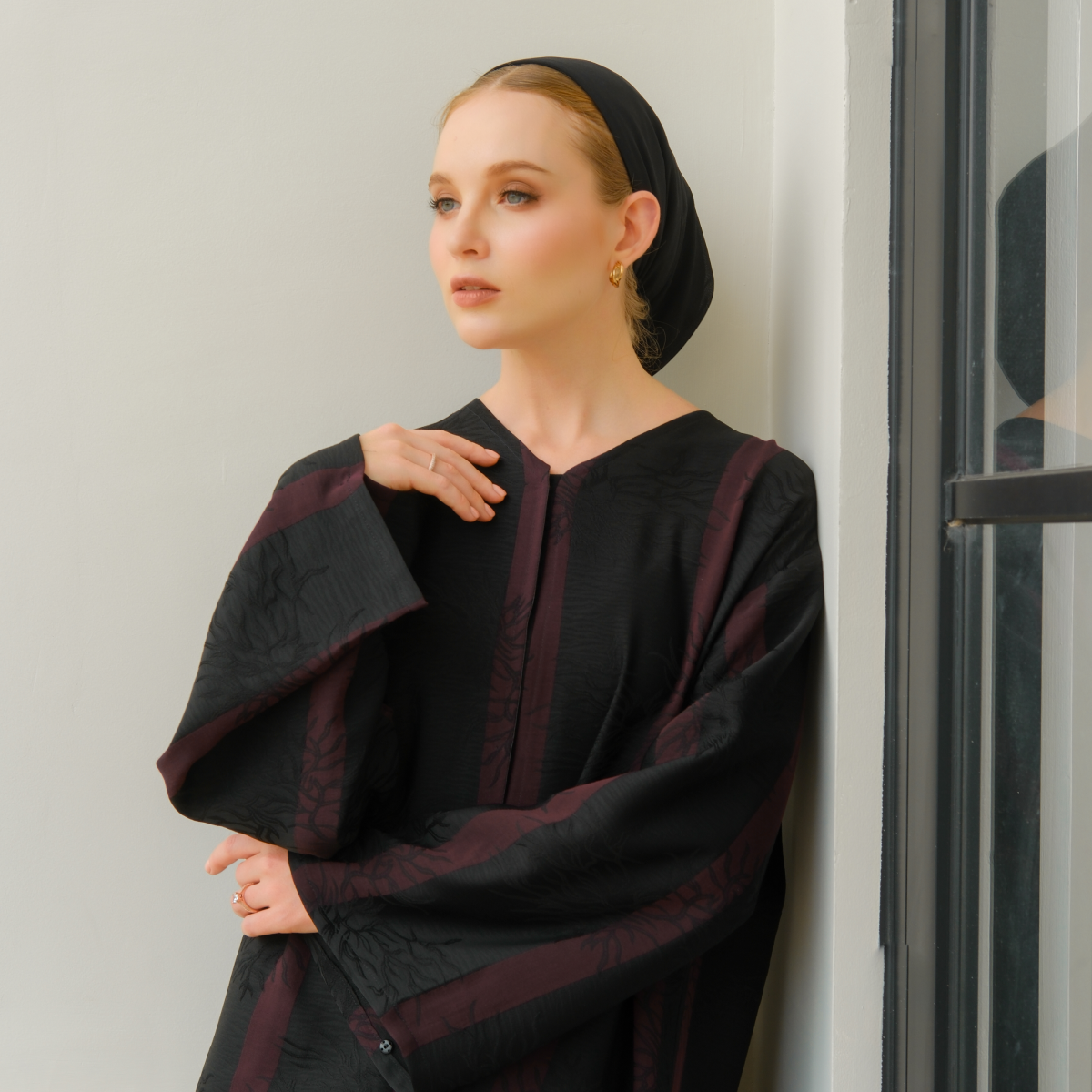 Deyn Scarf - Haifa Abaya - Maroon