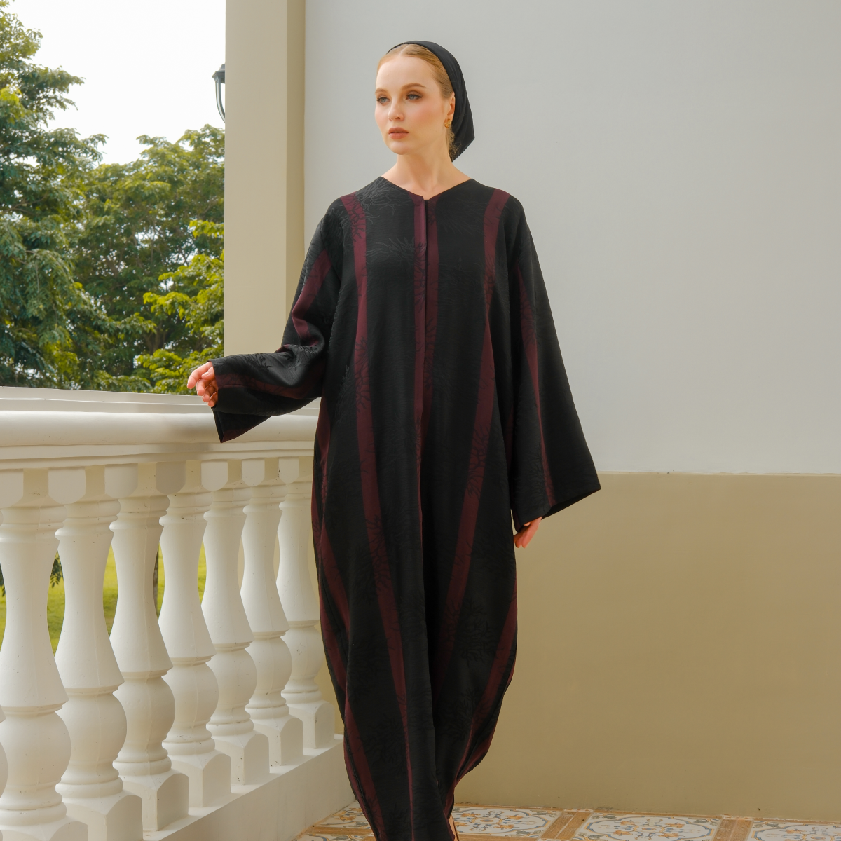 Deyn Scarf - Haifa Abaya - Maroon