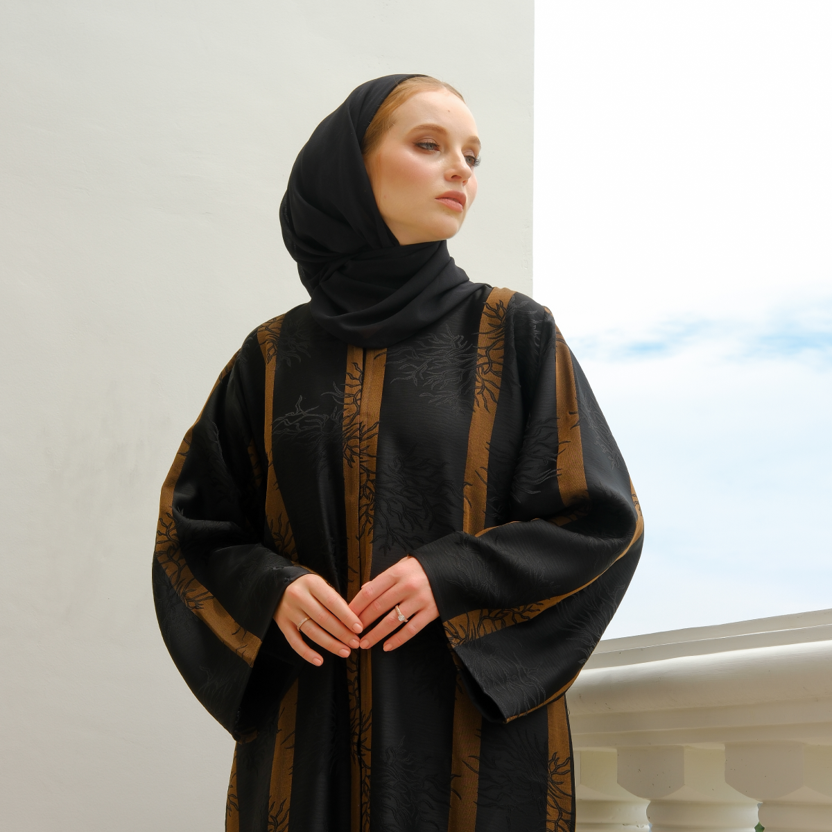 Deyn Scarf - Haifa Abaya - Copper Brown