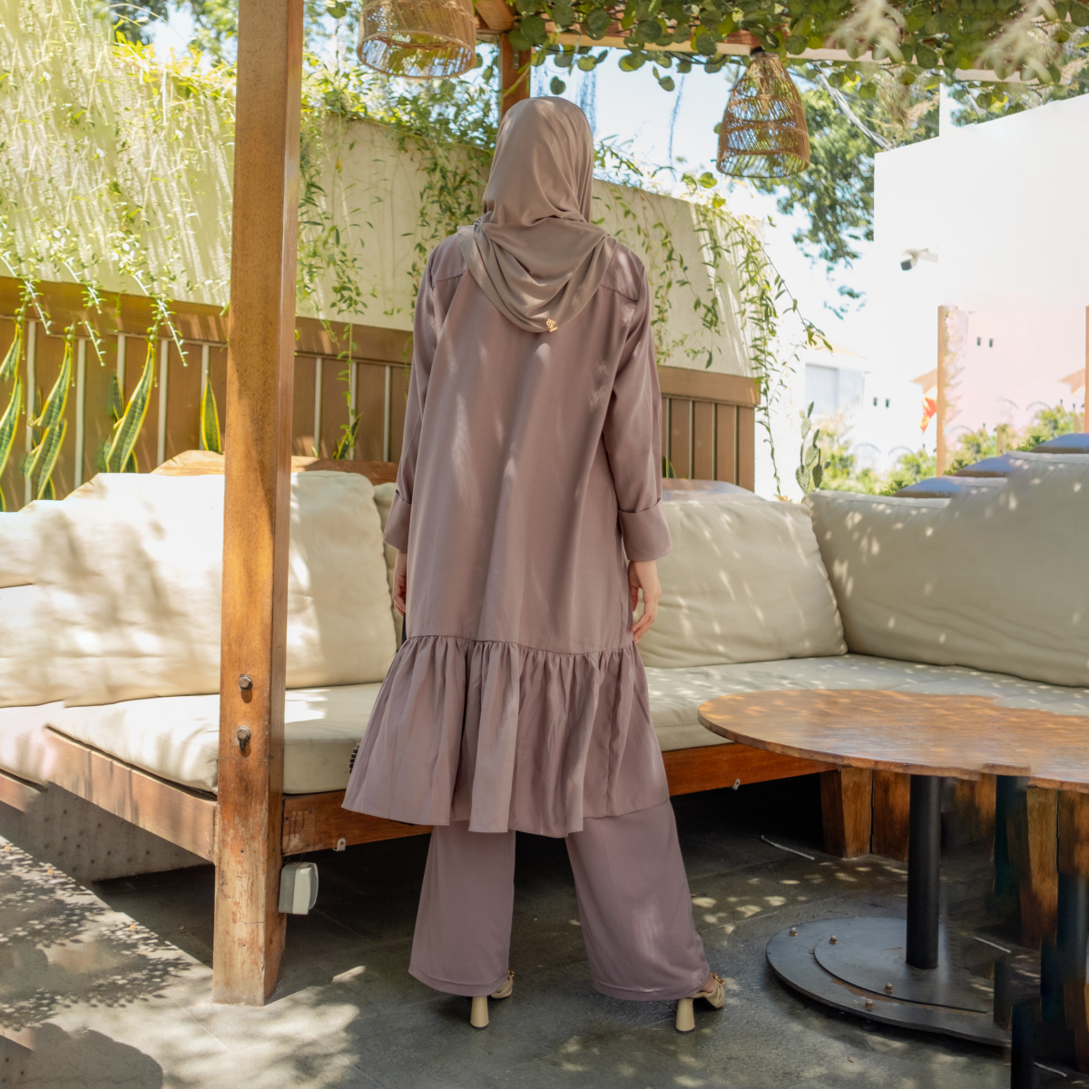 Deyn Scarf - Her Long Tunic - Murbey