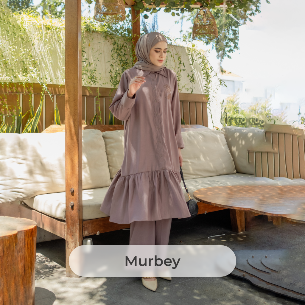 Deyn Scarf - Her Long Tunic - Murbey