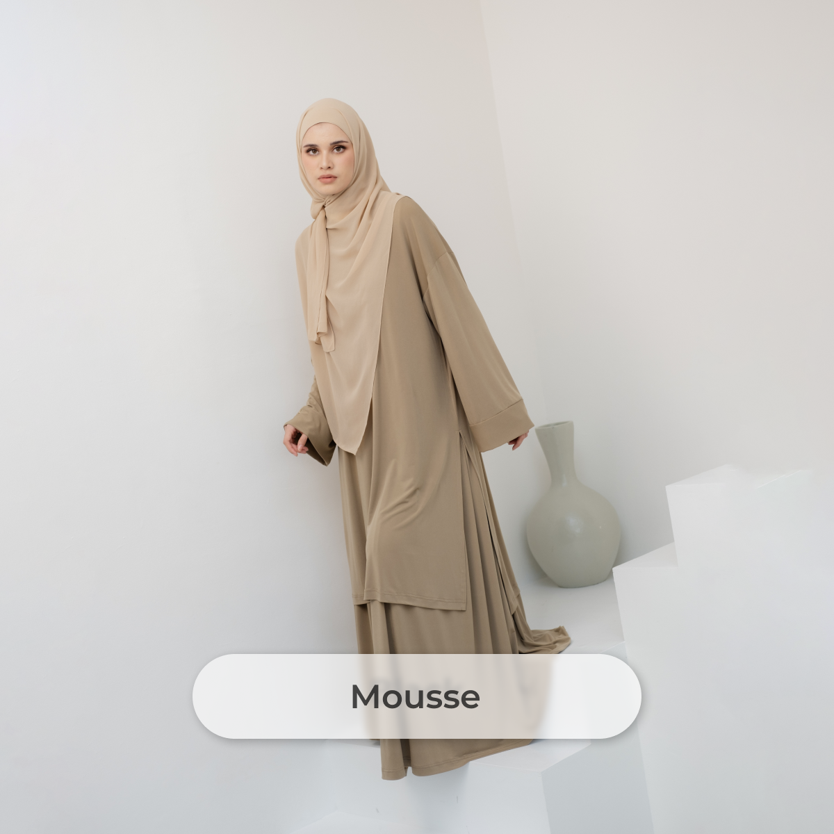 Shireen Set - One Set Jersey Syar'i - Mousse