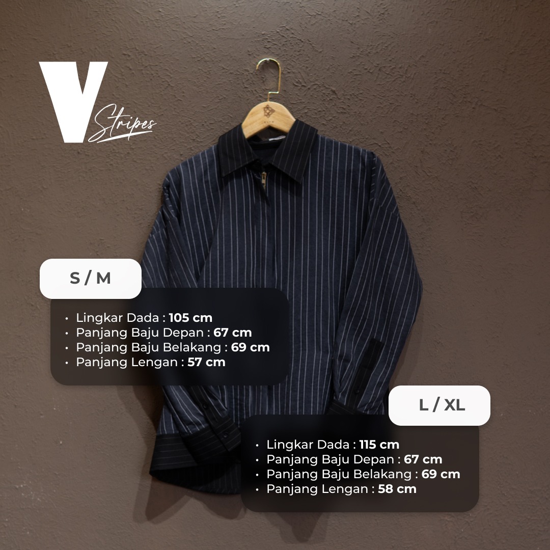 Deyn Scarf - V Stripe Shirt - Vanilla