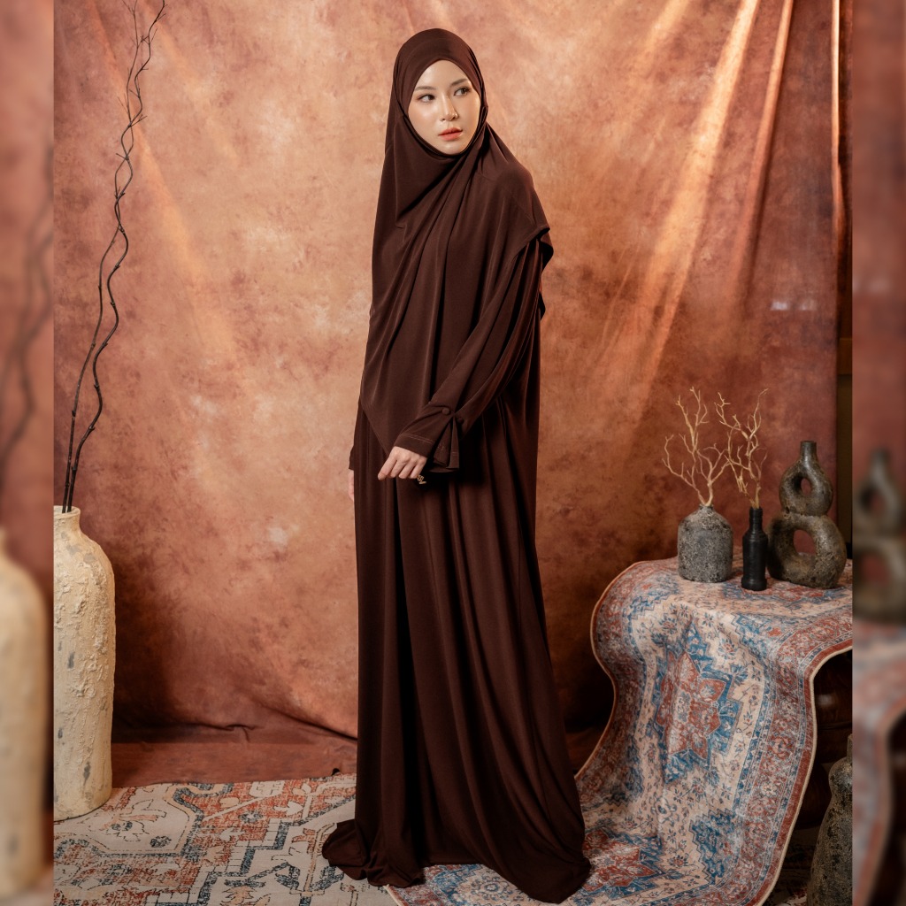 Deyn Scarf - Zahra Abaya Set - Maple