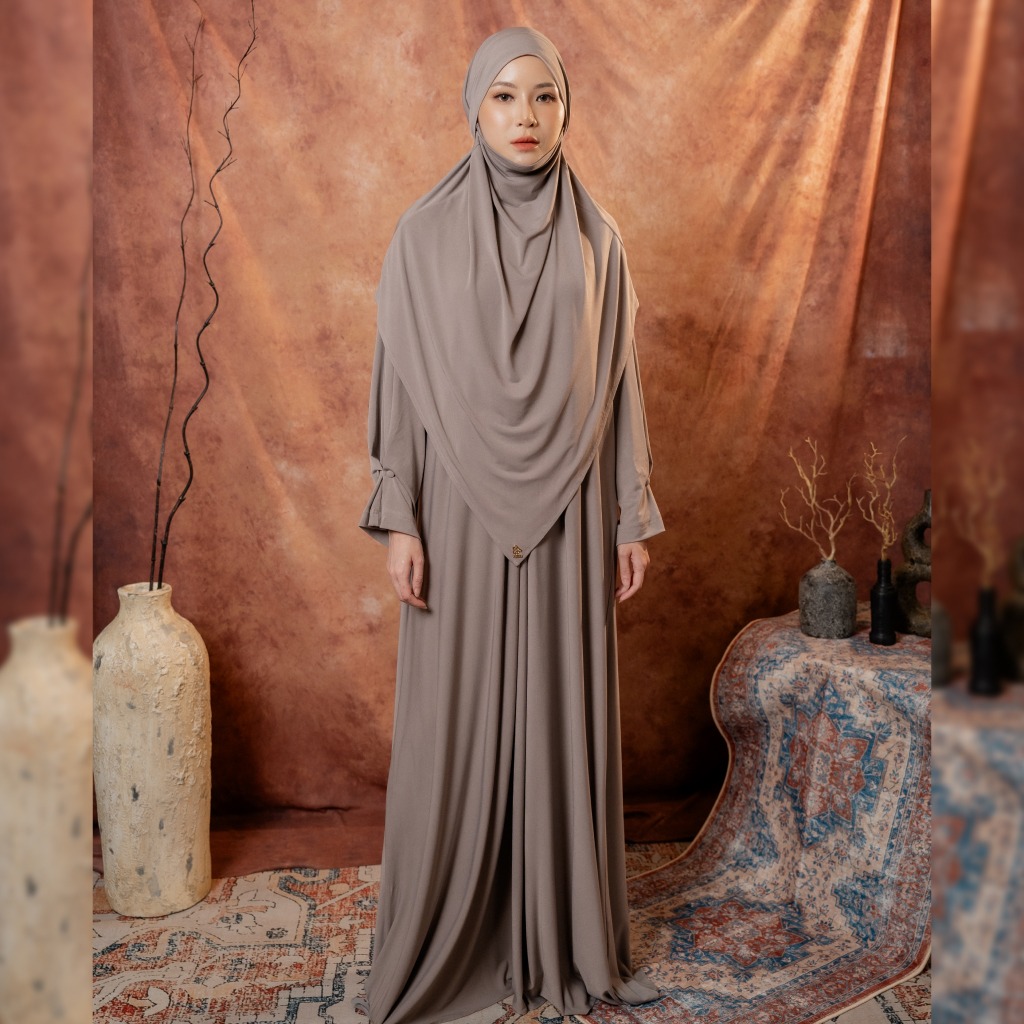 Deyn Scarf - Zahra Abaya Set - Brown Sugar