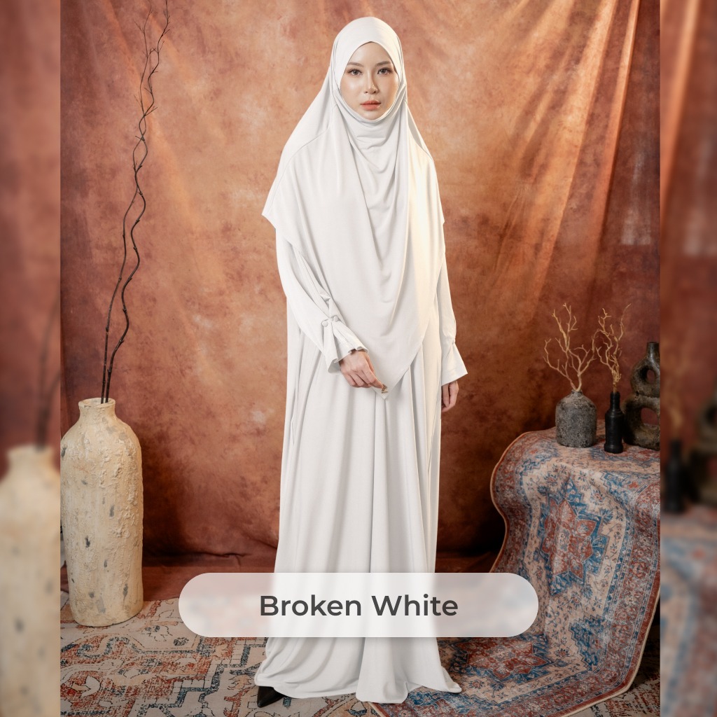 Deyn Scarf - Zahra Abaya Set - Broken White