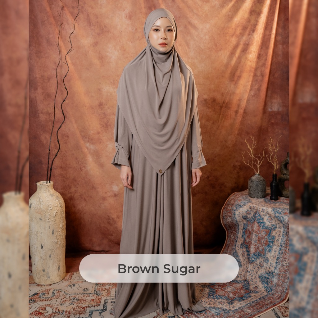 Deyn Scarf - Zahra Abaya Set - Brown Sugar