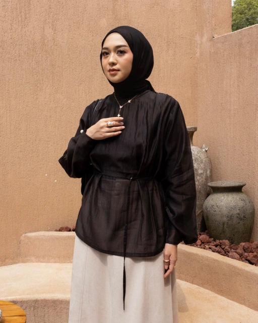 Image of Solane Sheer Blouse