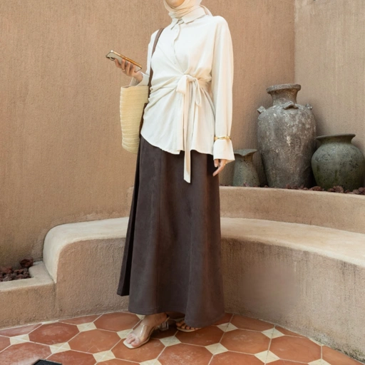 Image of Noelle Suede Skirt