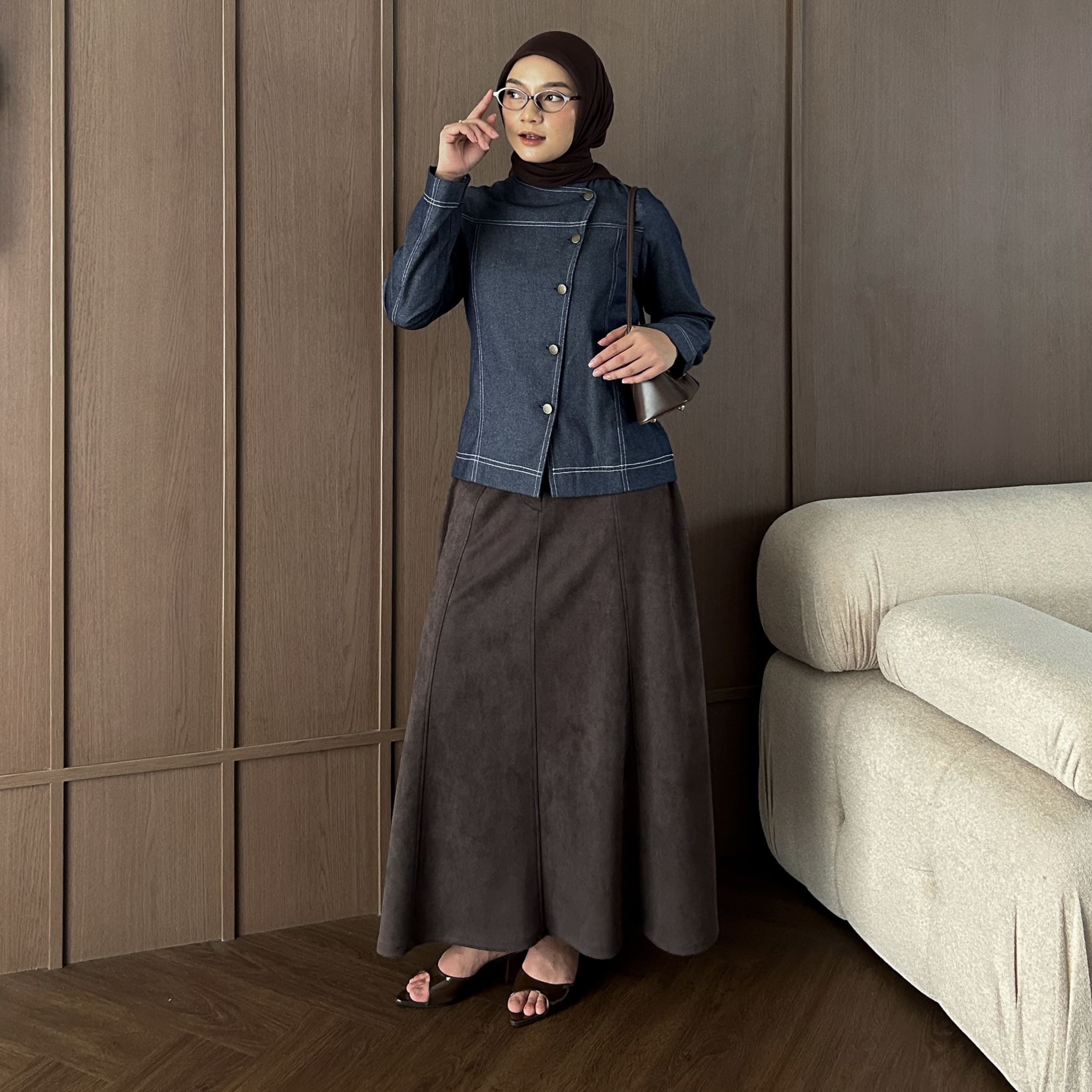 Noelle Suede Skirt