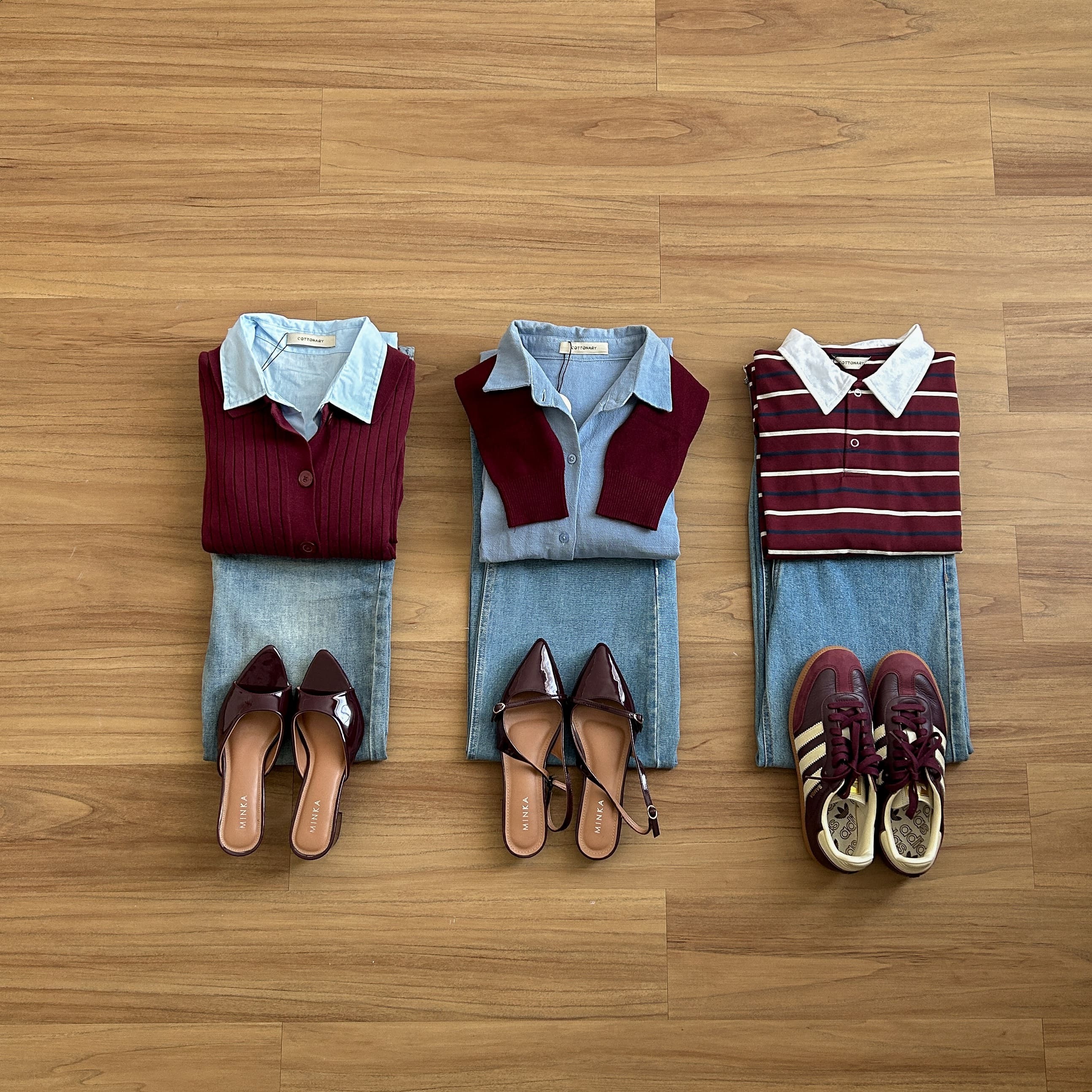 Trending Color Combo Blue Maroon
