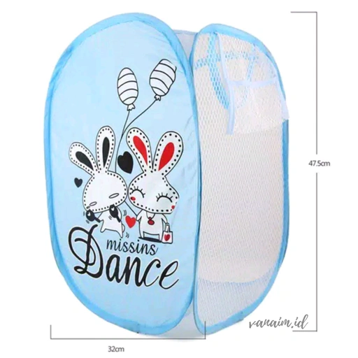 Image of Keranjang Baju Kotor Lipat Motif | Laundry Basket | Keranjang Baju | Keranjang Motif |
