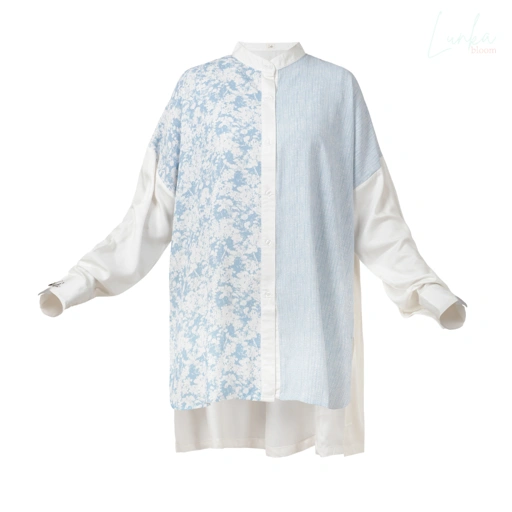 Image of LUNKA bloom - IRISH TUNIC BLUE FLOWER MEDIUM