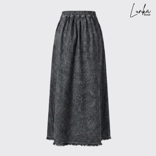 Image of LUNKA ease - DENIM SKIRT BLACK