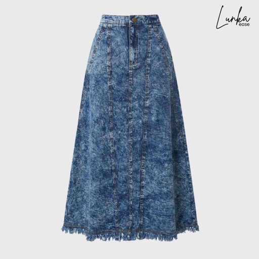 Image of LUNKA ease - DENIM SKIRT BLUE