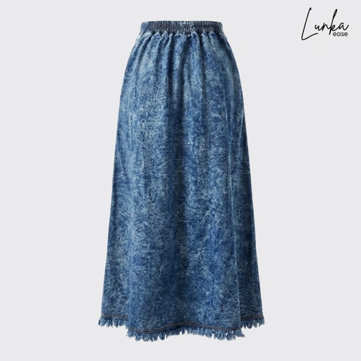 Image of LUNKA ease - DENIM SKIRT BLUE