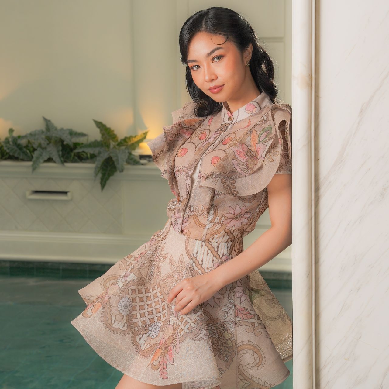 Contenance - Tavira Linen Batik Top 