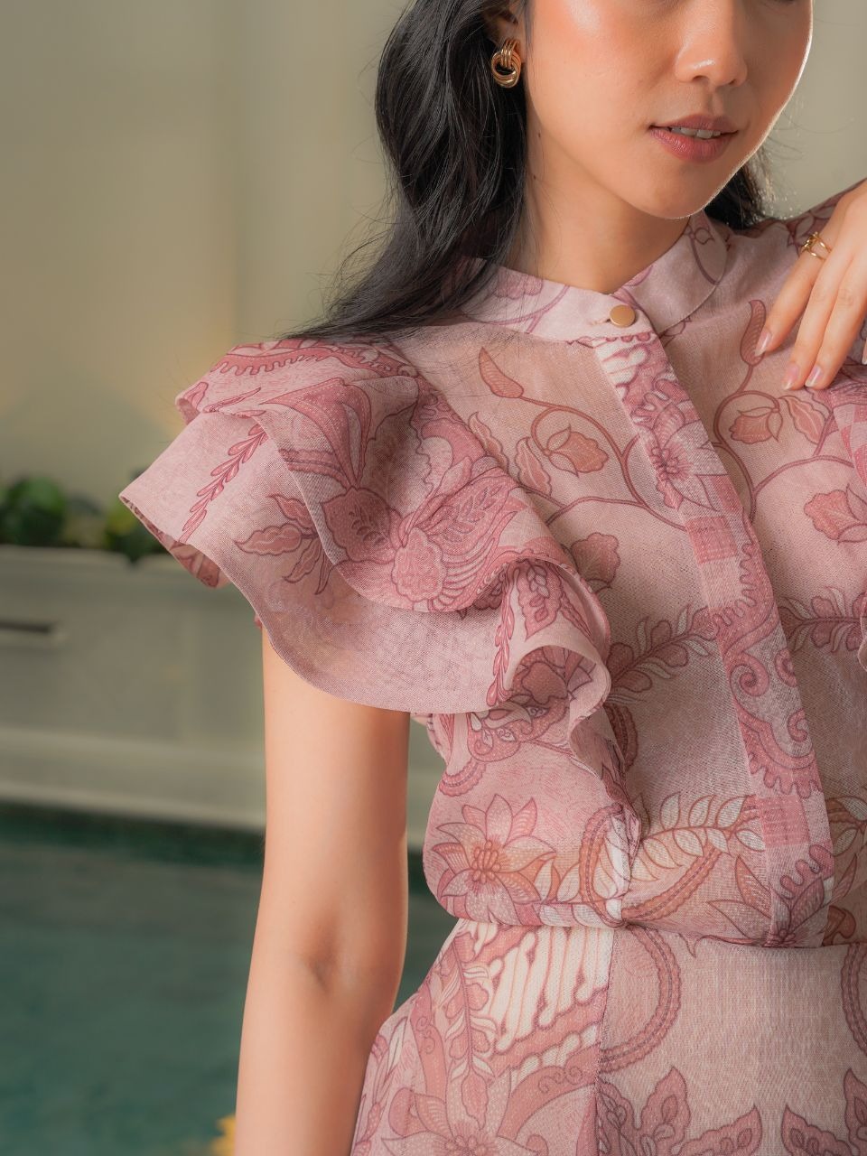 Contenance - Tavira Linen Batik Top 