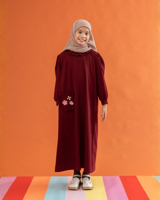 Image of Aruya dress Kids Maroon