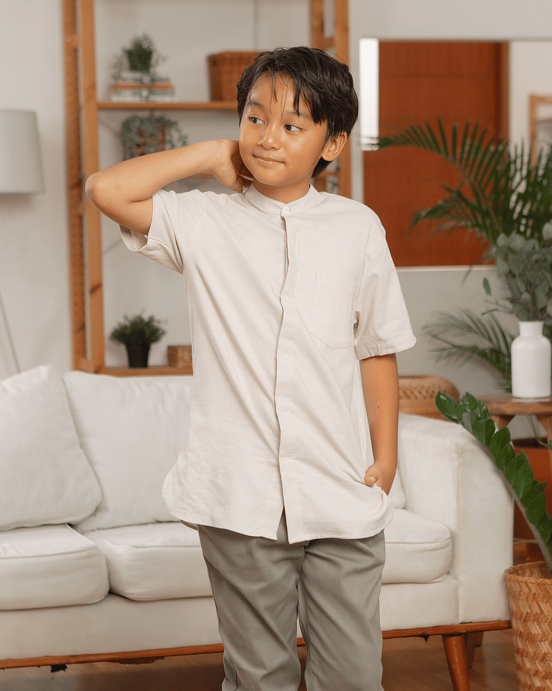 Darya shirt Kids (Taupe)