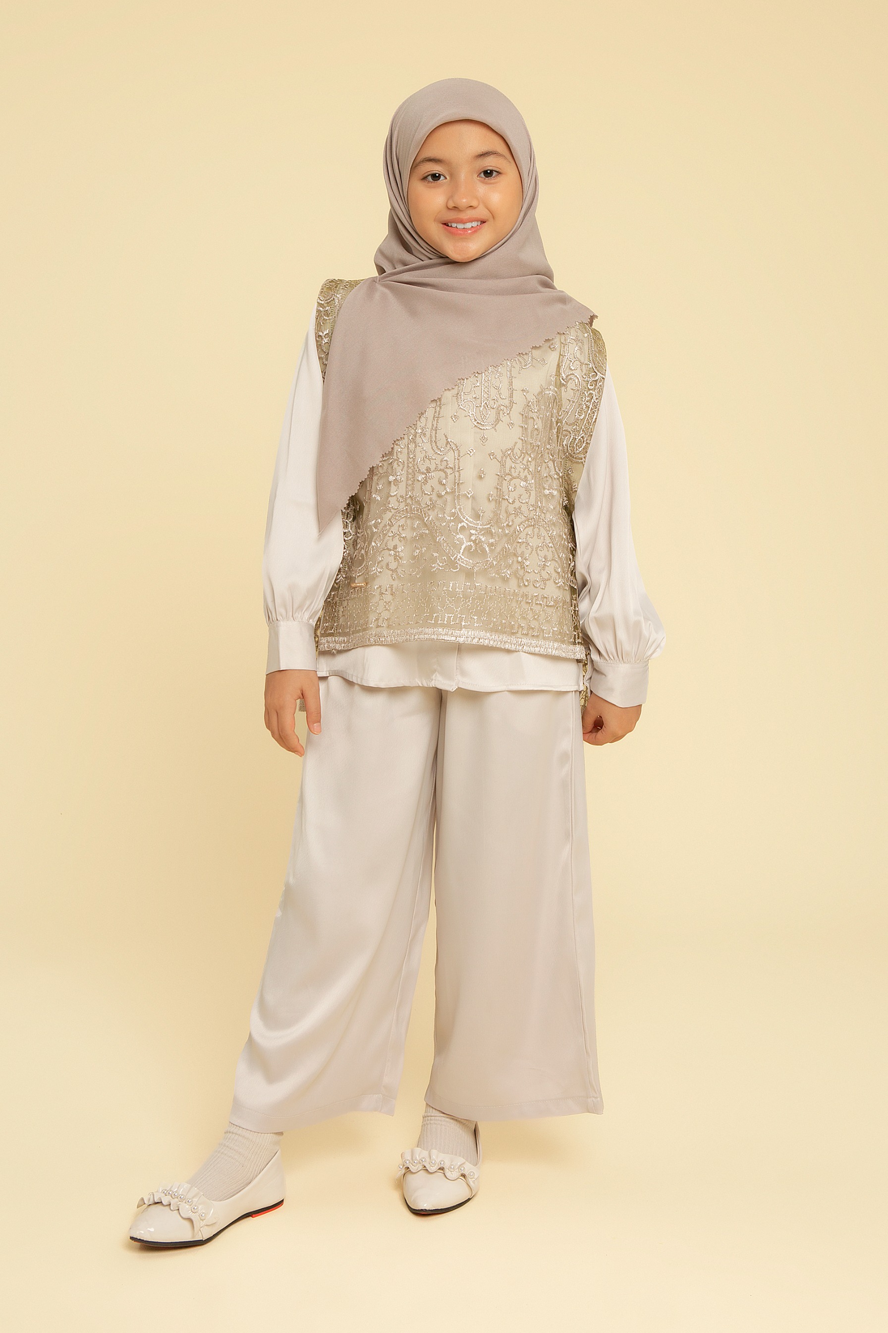 Zaida set Mom & Kids (Sage,Maroon,Dusty Pink)