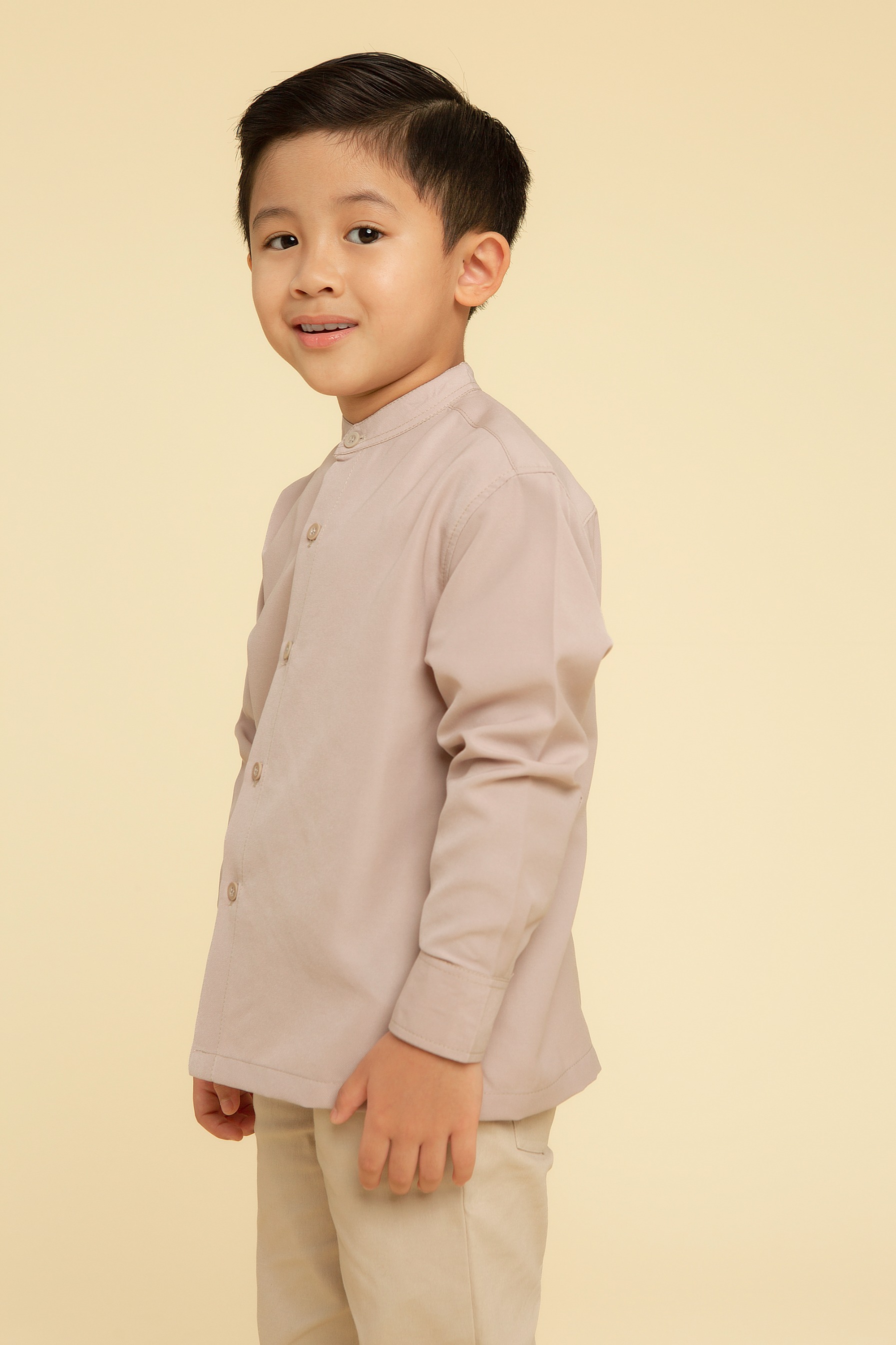Zaida shirt Dad & Kids (Sand,Taupe,Black)