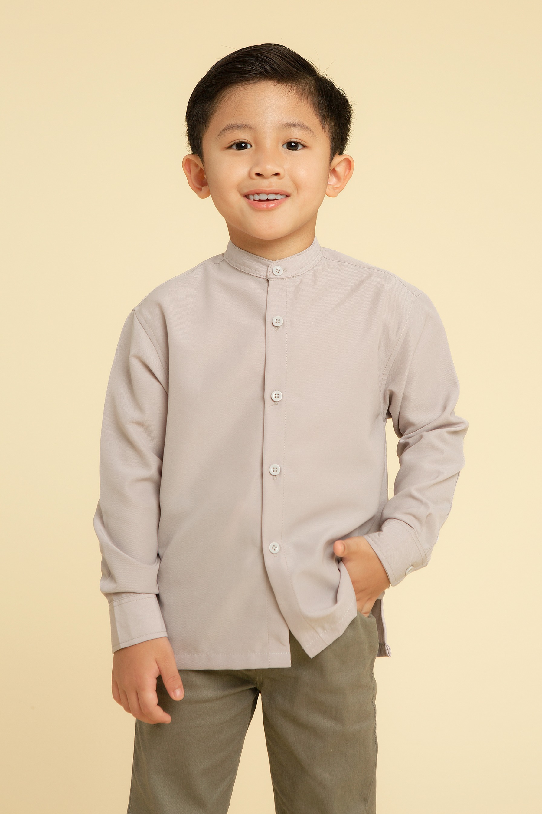 Zaida shirt Dad & Kids (Sand,Taupe,Black)