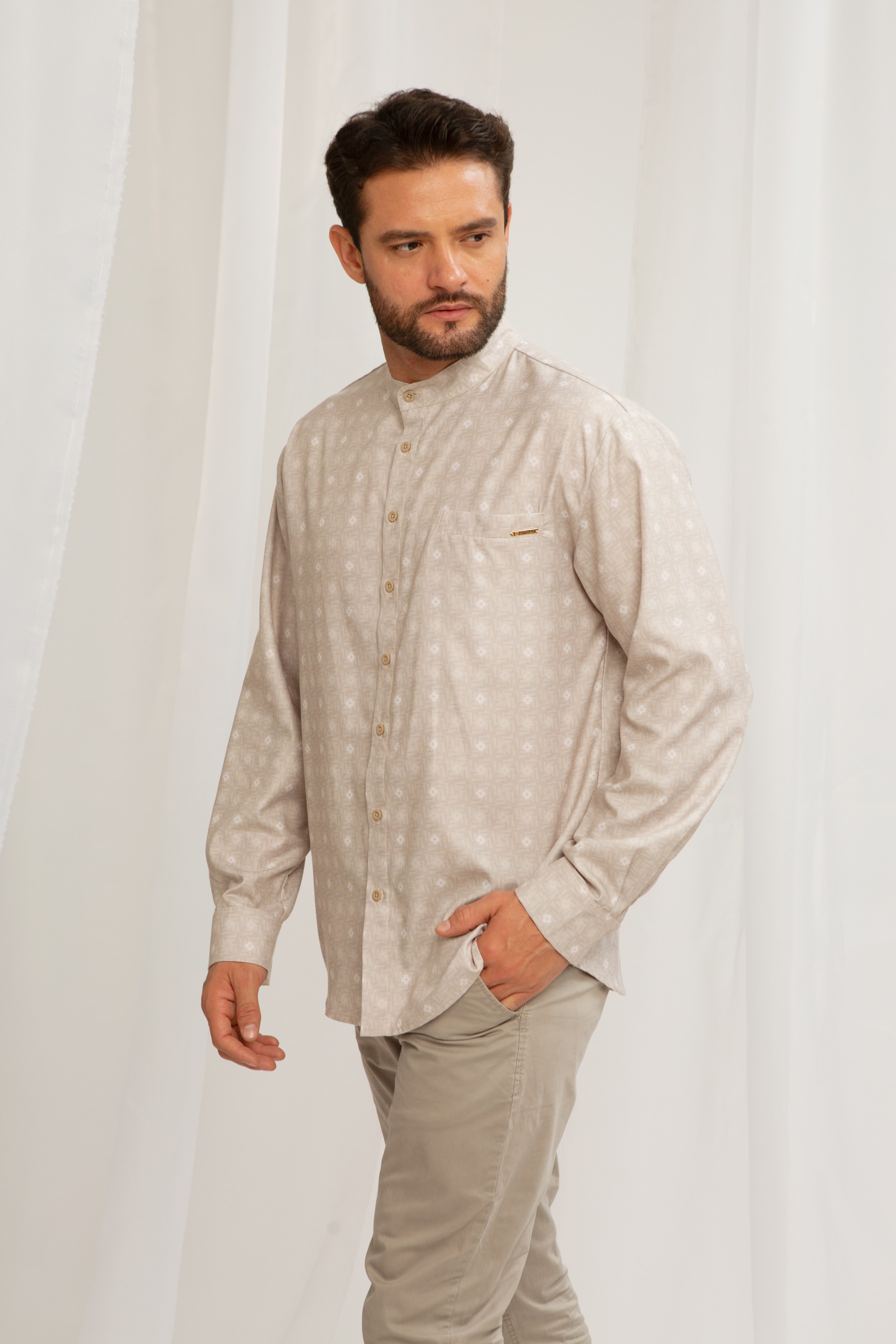 Alaia shirt Man Short Sleeves & Long Sleeves (Beige,Soft Pink,Black)