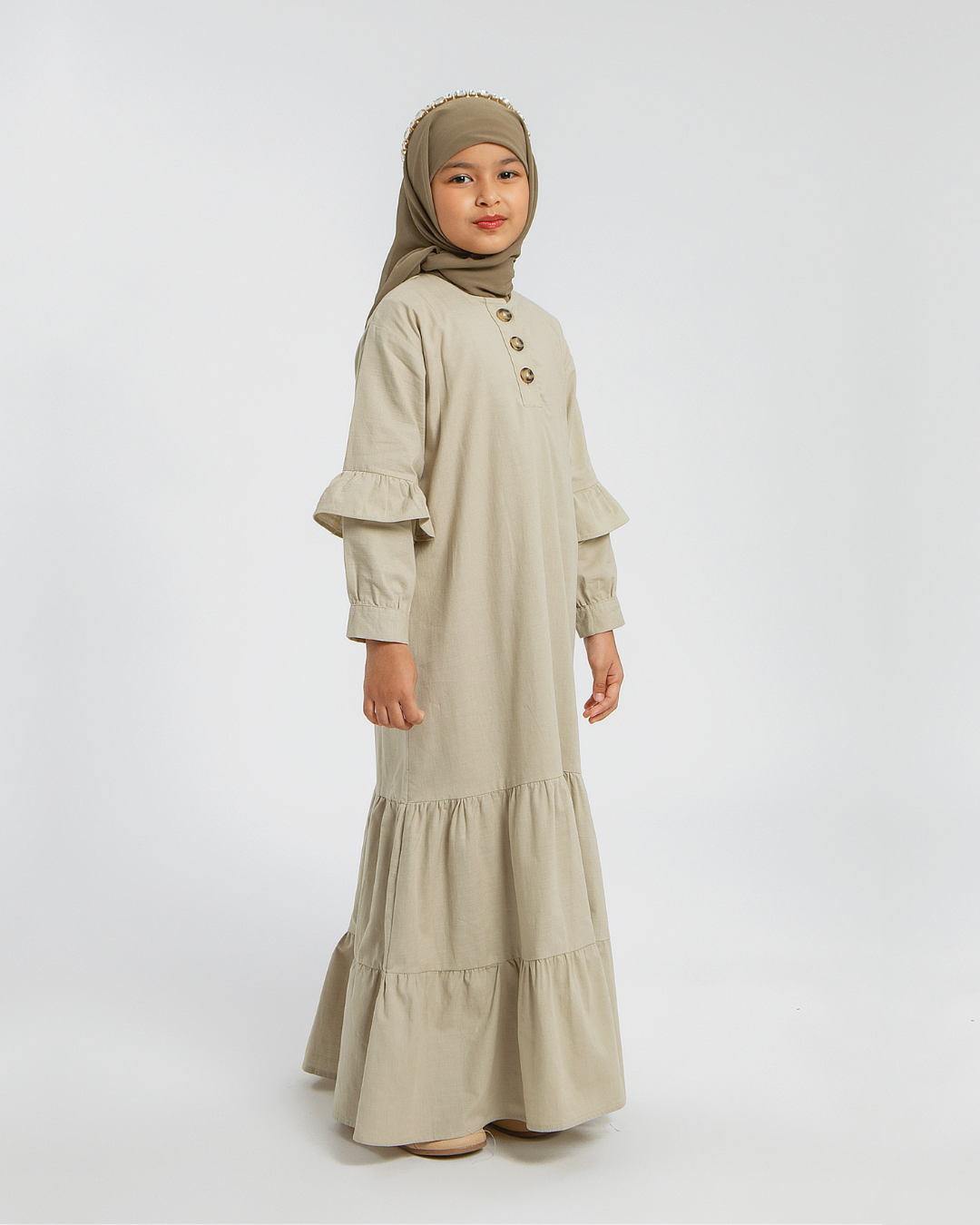 Jadira dress Kids Taupe