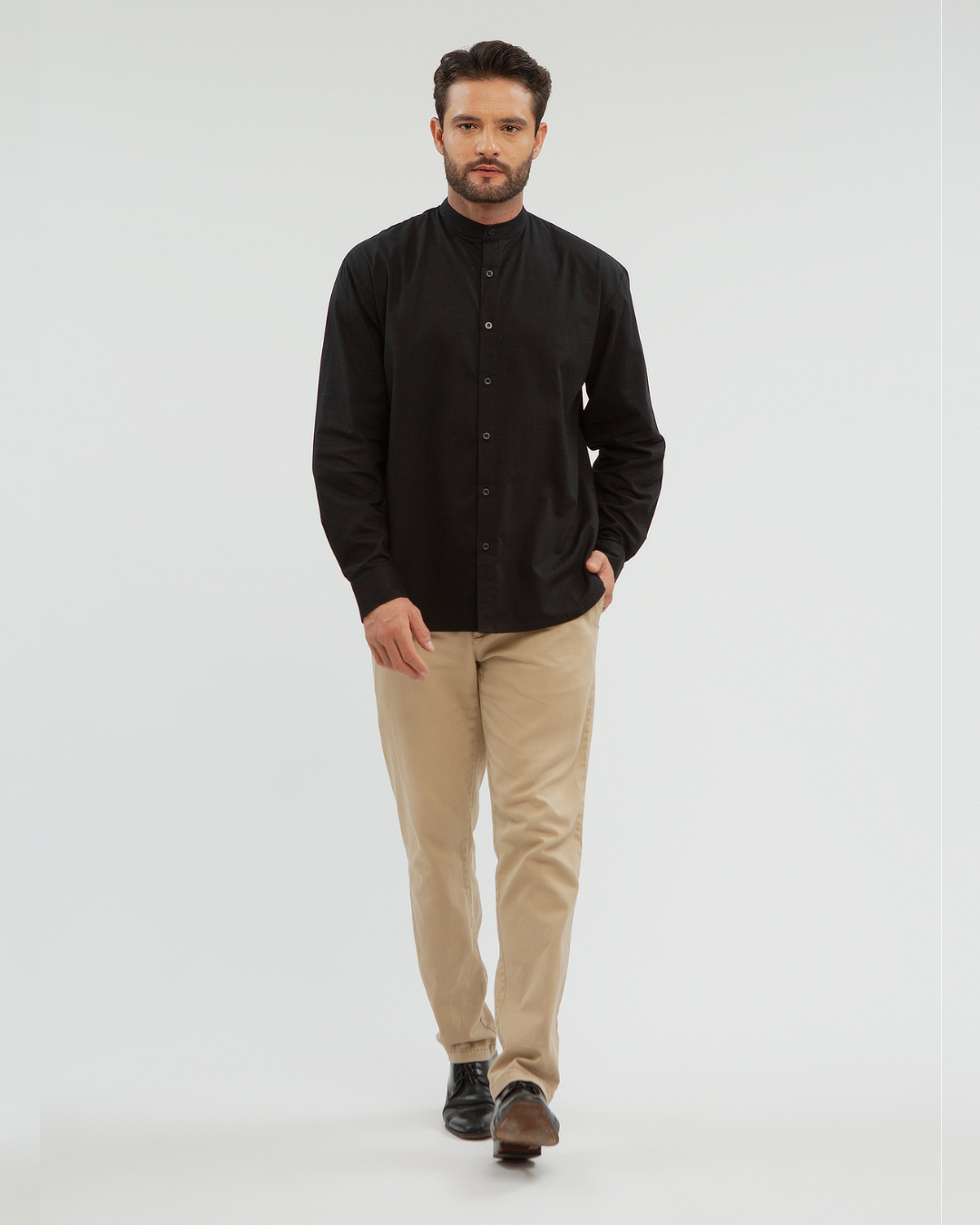 Kamila shirt Man (Milo,White,Black)