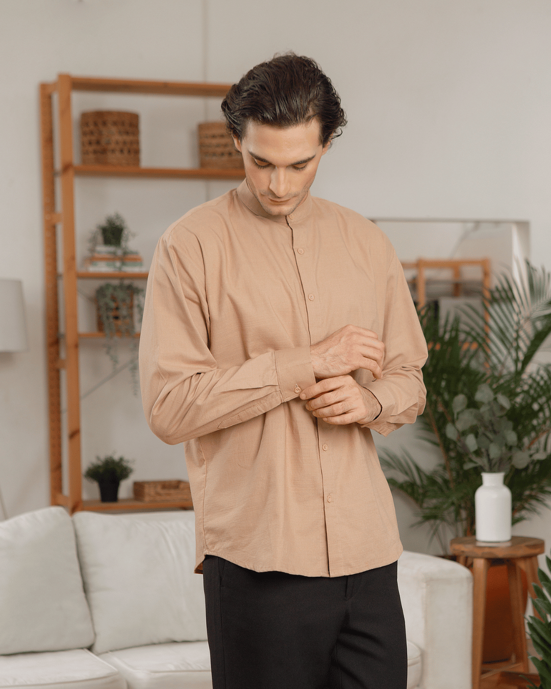 Kamila shirt Man (Milo,White,Black)