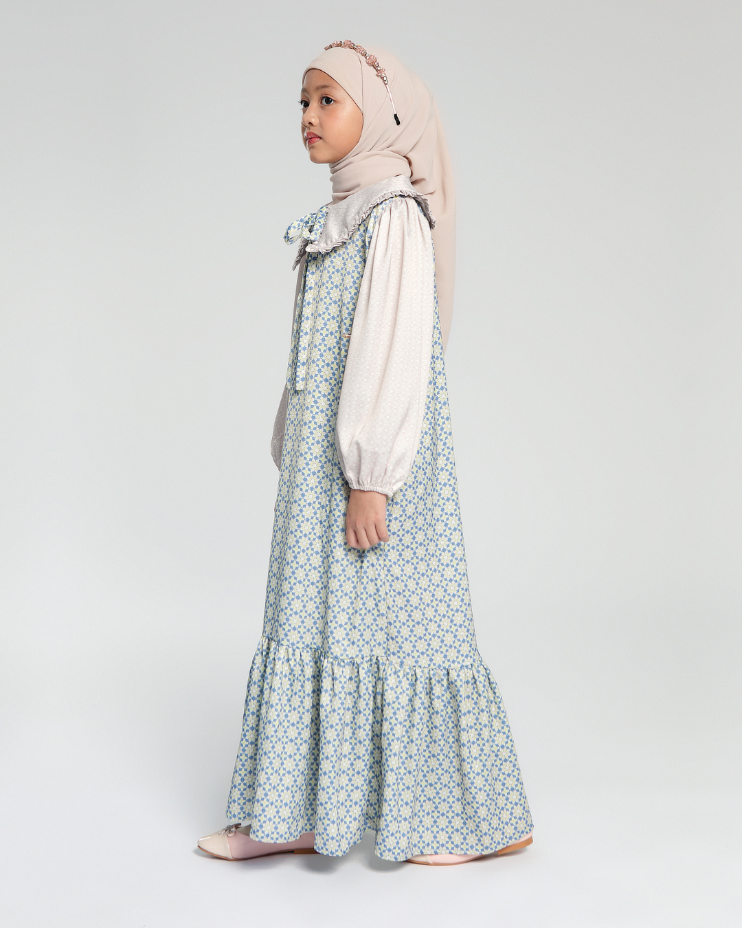 Kayana dress Kids Greyish Blue