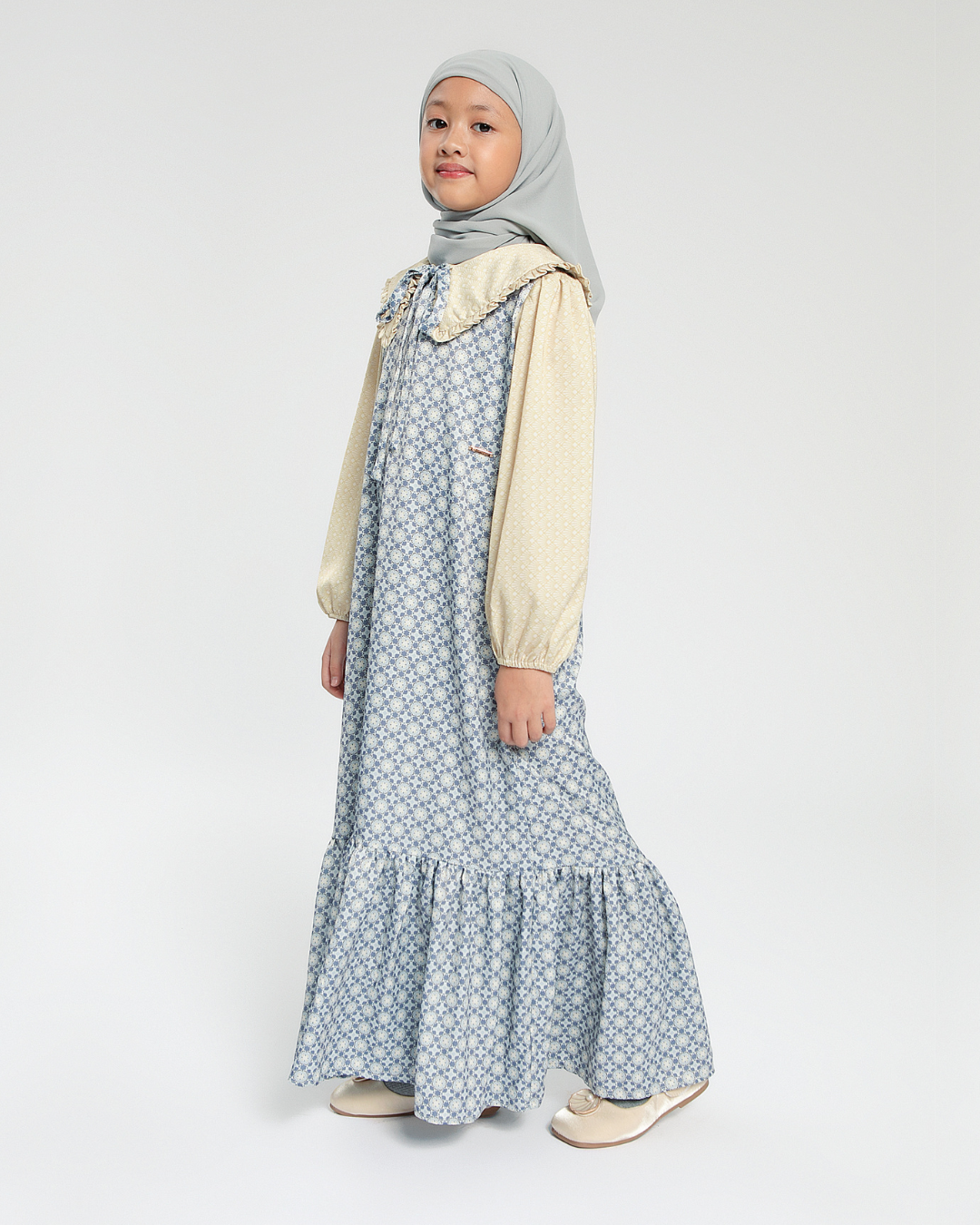 Kayana dress Kids Greyish Blue