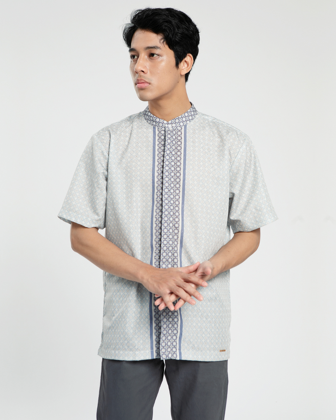 Kayana shirt Dad Greyish Blue