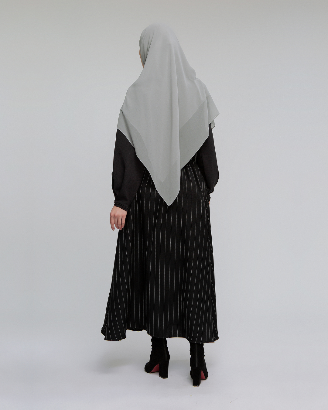 Maia Skirt Stripped (Black, Rich Brown, Cool Grey)
