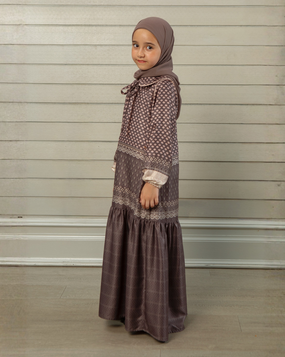 Samira dress Kids Brown
