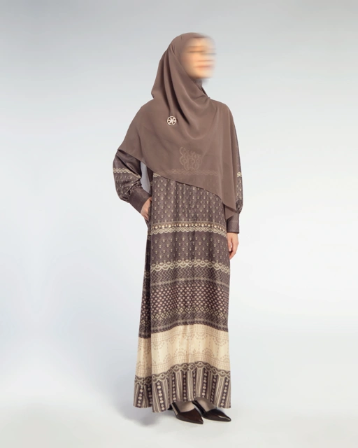 Image of Samira dress Mom Brown