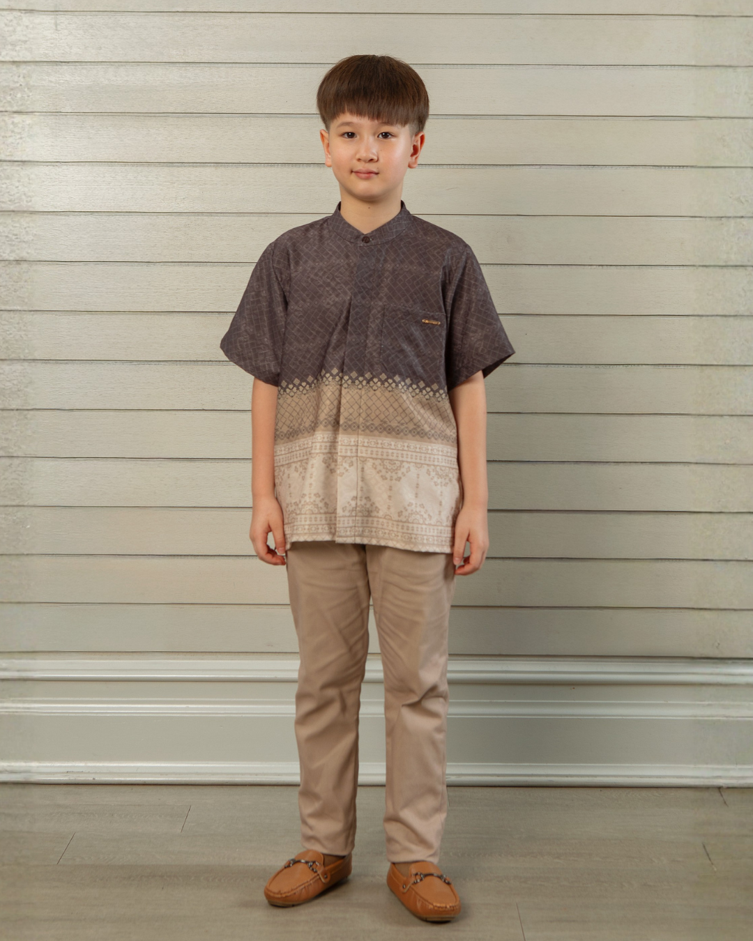 Samira shirt Kids Brown