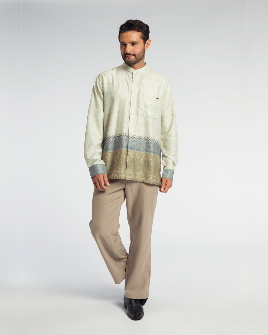 Samira shirt Dad Cream Lengan Panjang