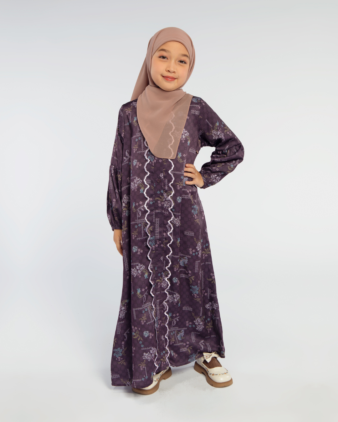 Serene dress Kids Burgundy