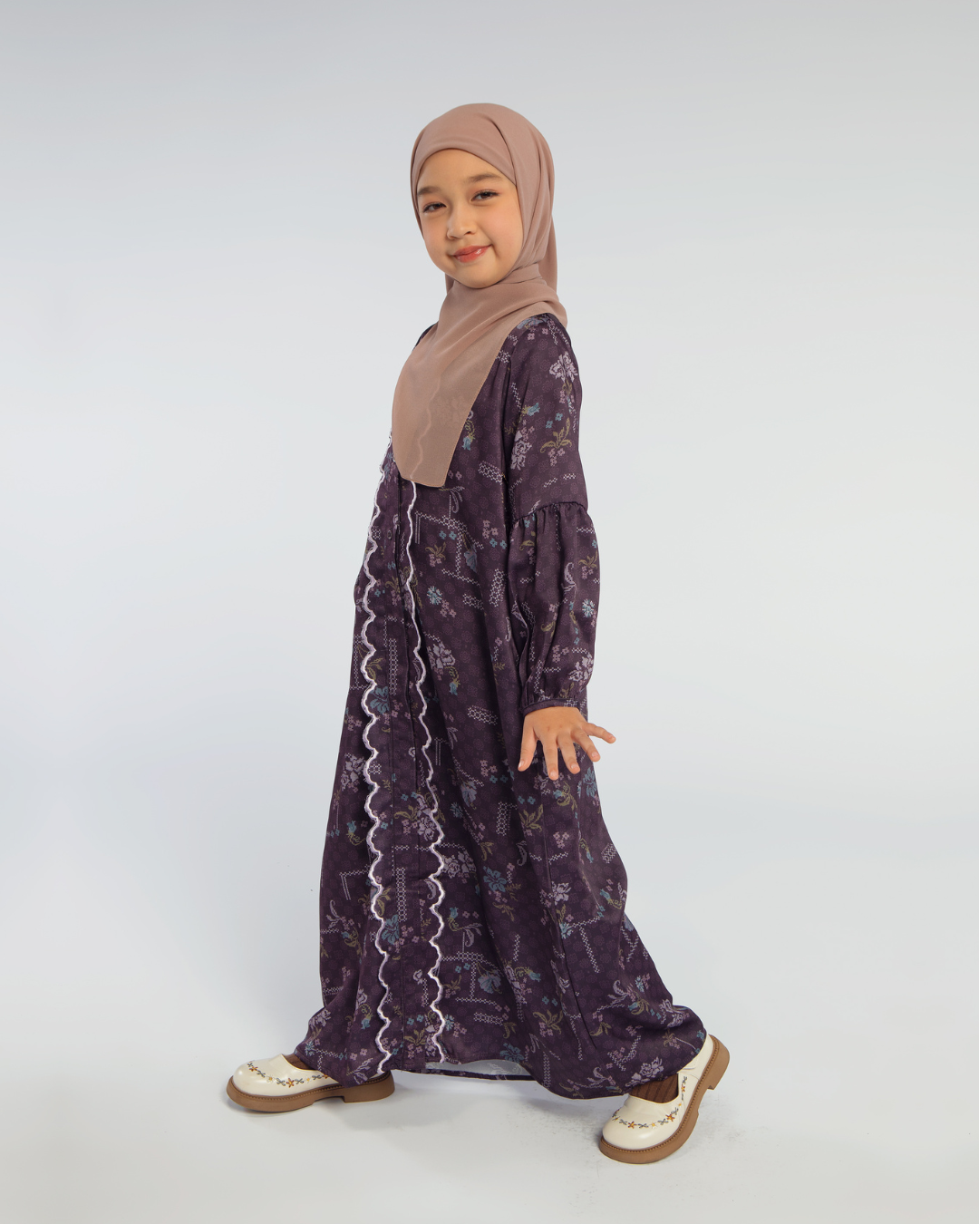 Serene dress Kids Burgundy