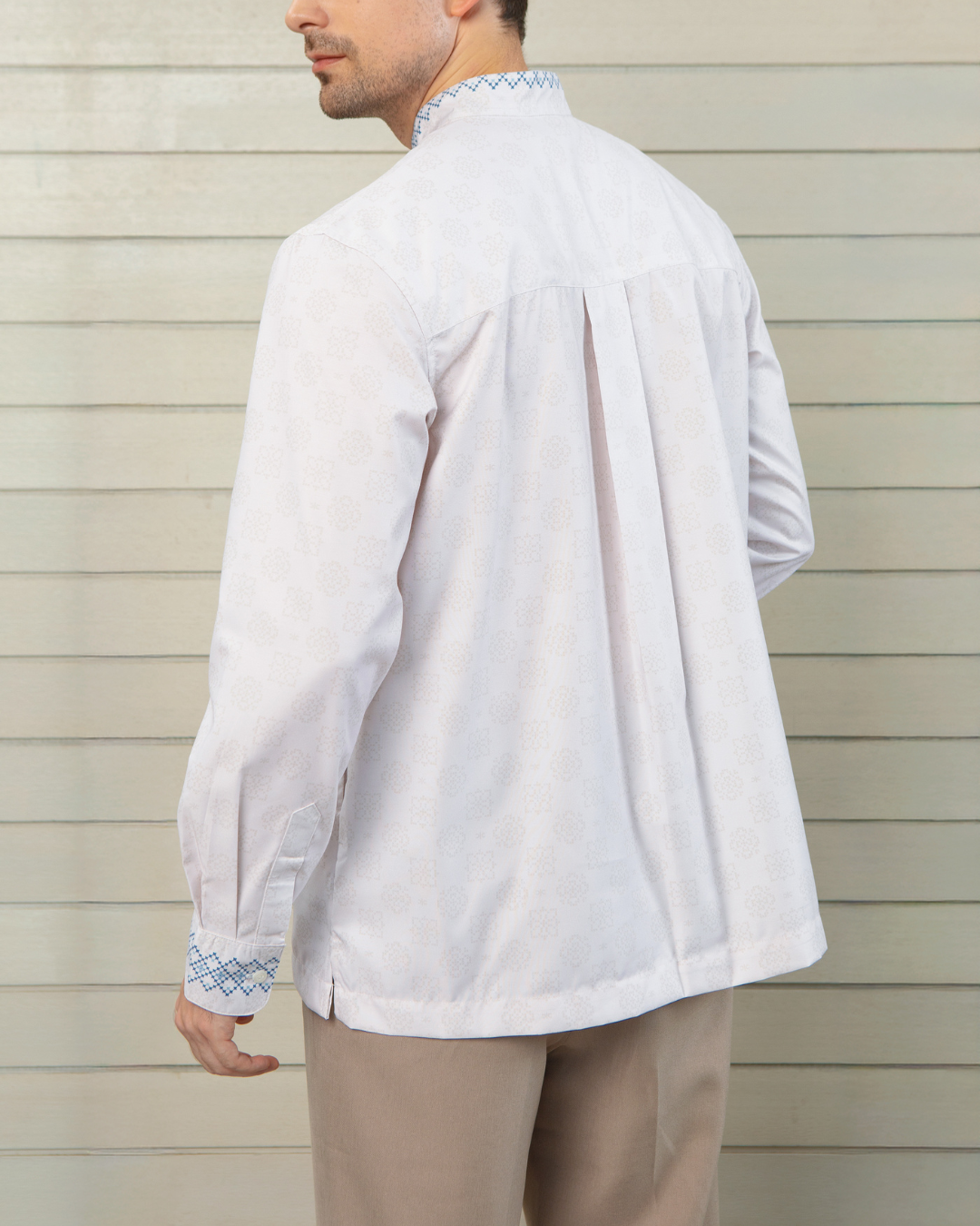 Serene shirt Dad Ivory Lengan Panjang