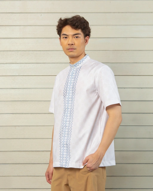 Image of Serene shirt Dad Ivory Lengan Pendek