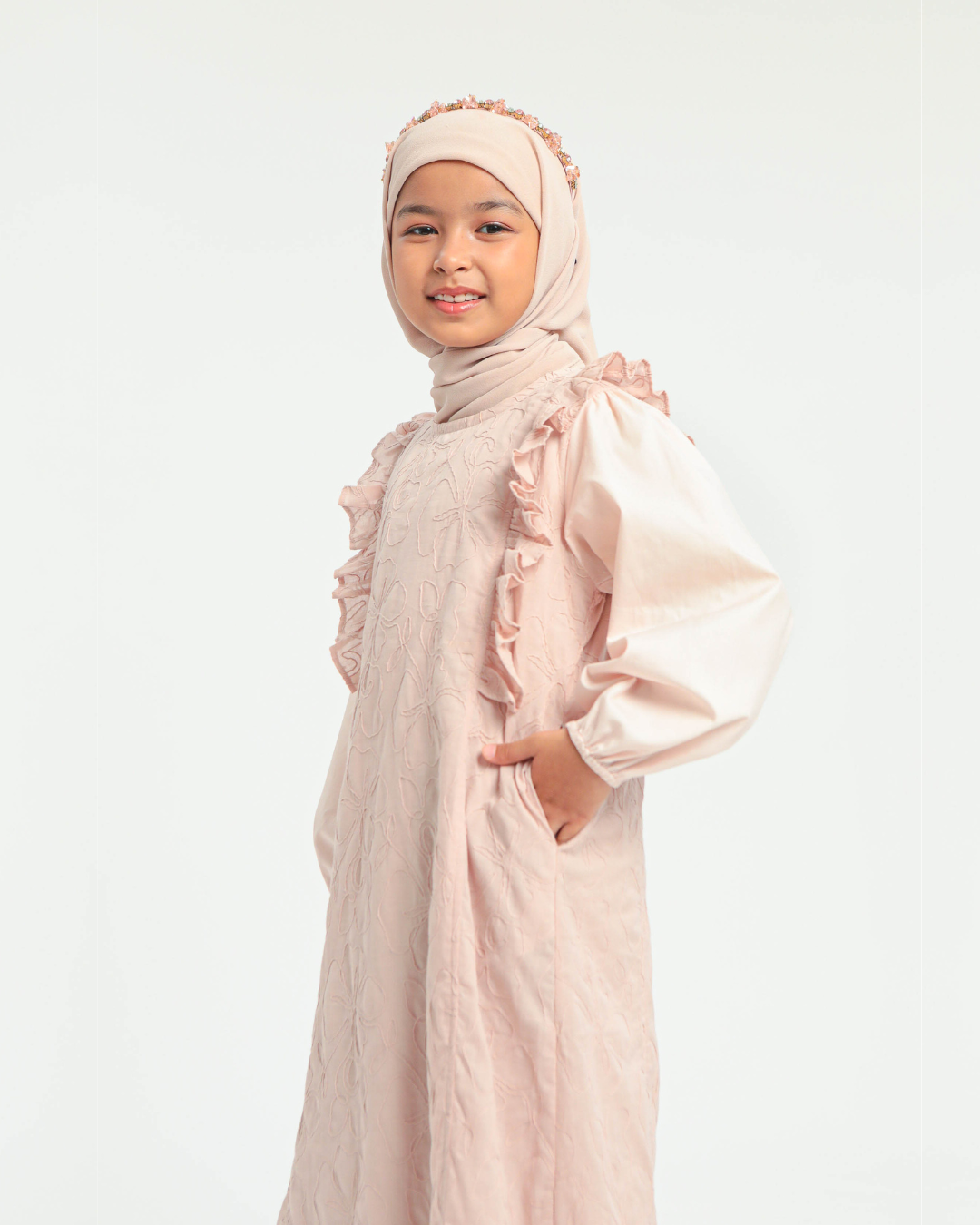 Syafana dress Kids Dusty Pink