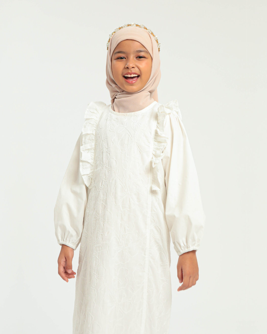 Syafana dress Kids Broken White