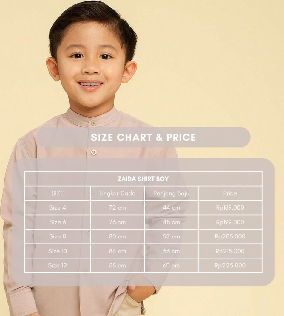 Zaida shirt Dad & Kids (Sand,Taupe,Black)