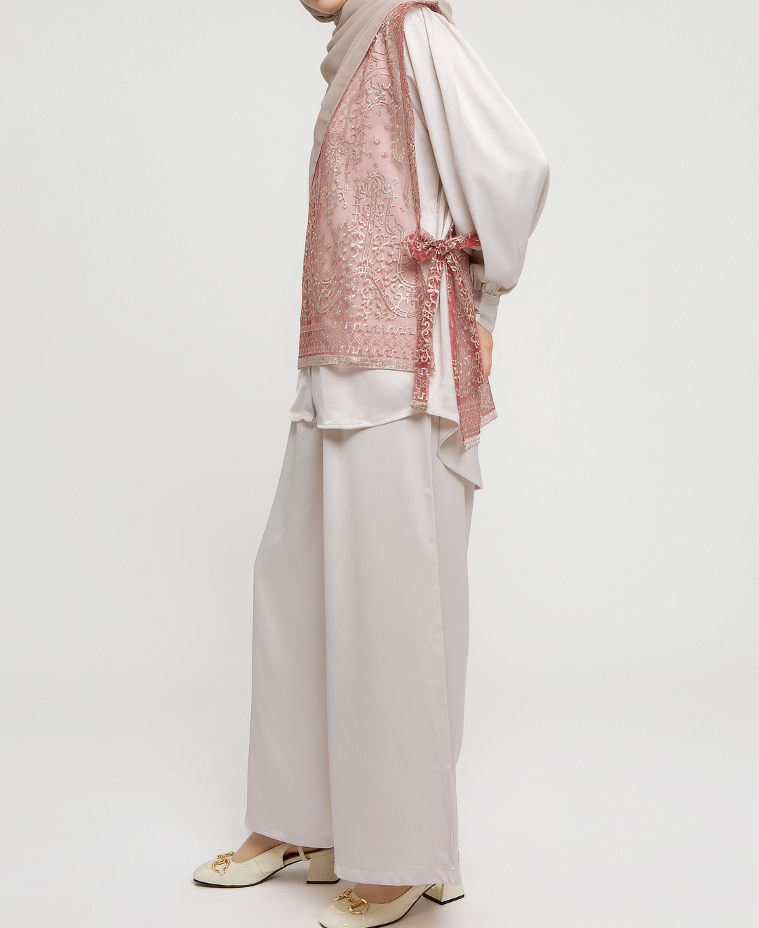 Zaida set Mom & Kids (Sage,Maroon,Dusty Pink)