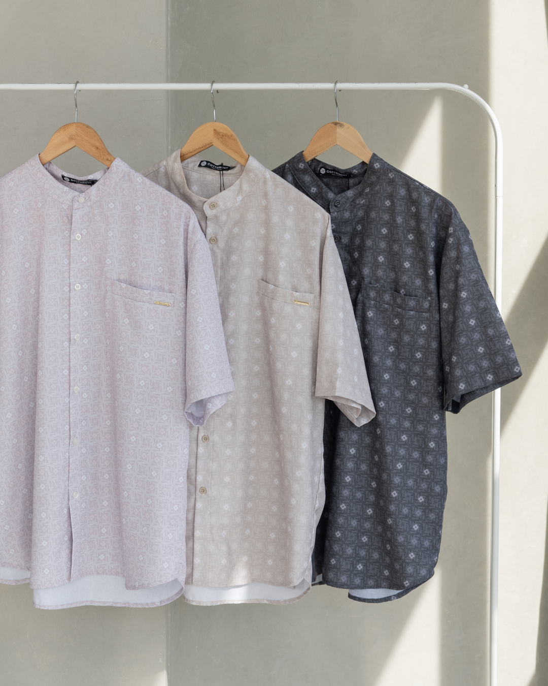 Alaia shirt Man Short Sleeves & Long Sleeves (Beige,Soft Pink,Black)