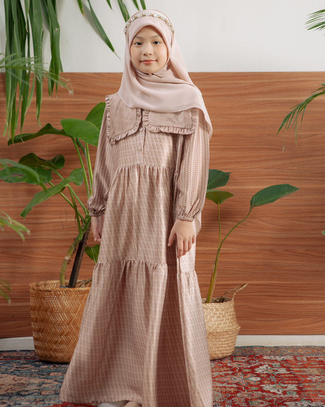 Delisha Dress Kids (Charcoal,Khaki)